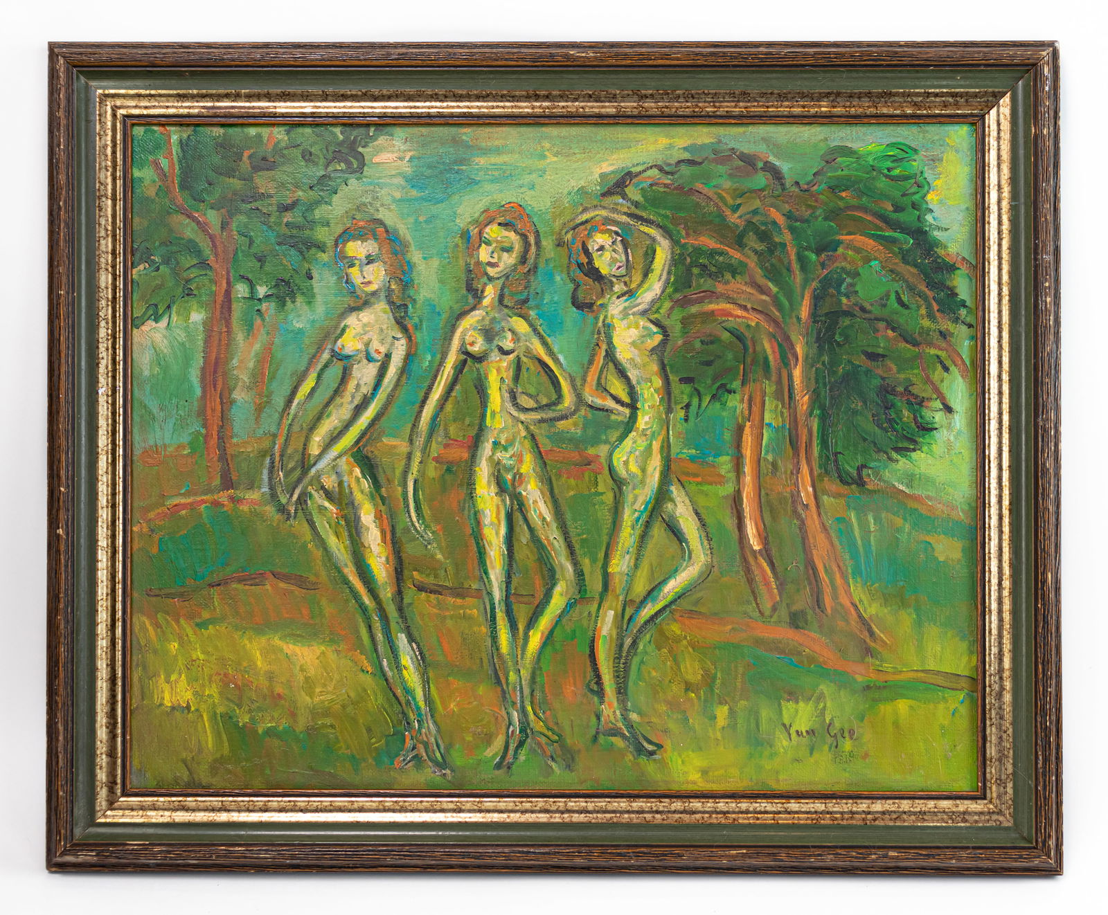 Yun Gee Chinese American Oil on Canvas (In Style of) (1 of 12)