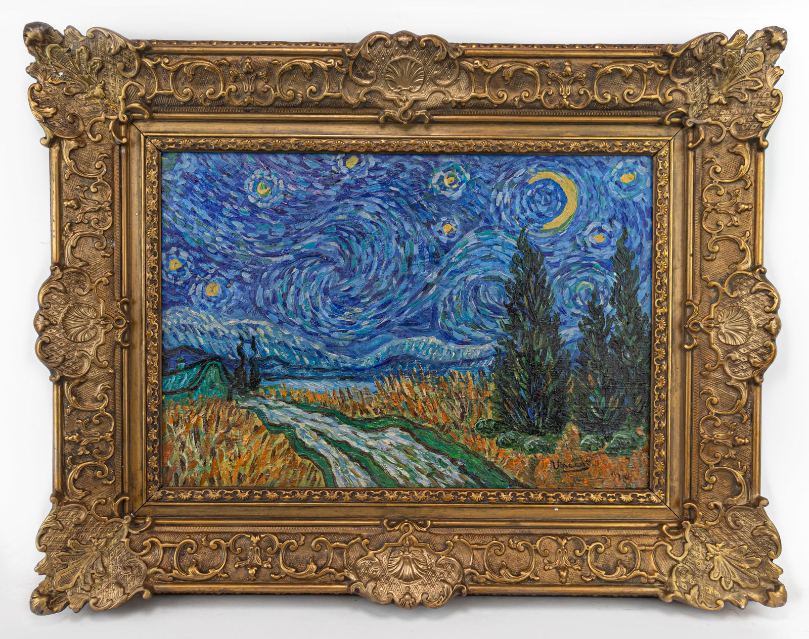 Vincent Van Gogh Dutch Framed Oil Painting on Canvas (In Style of) (1 of 12)