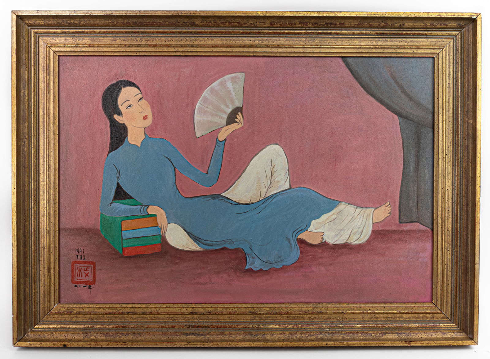 Mai Trung Thu Vietnamese French Oil Painting (In Style of) (1 of 12)