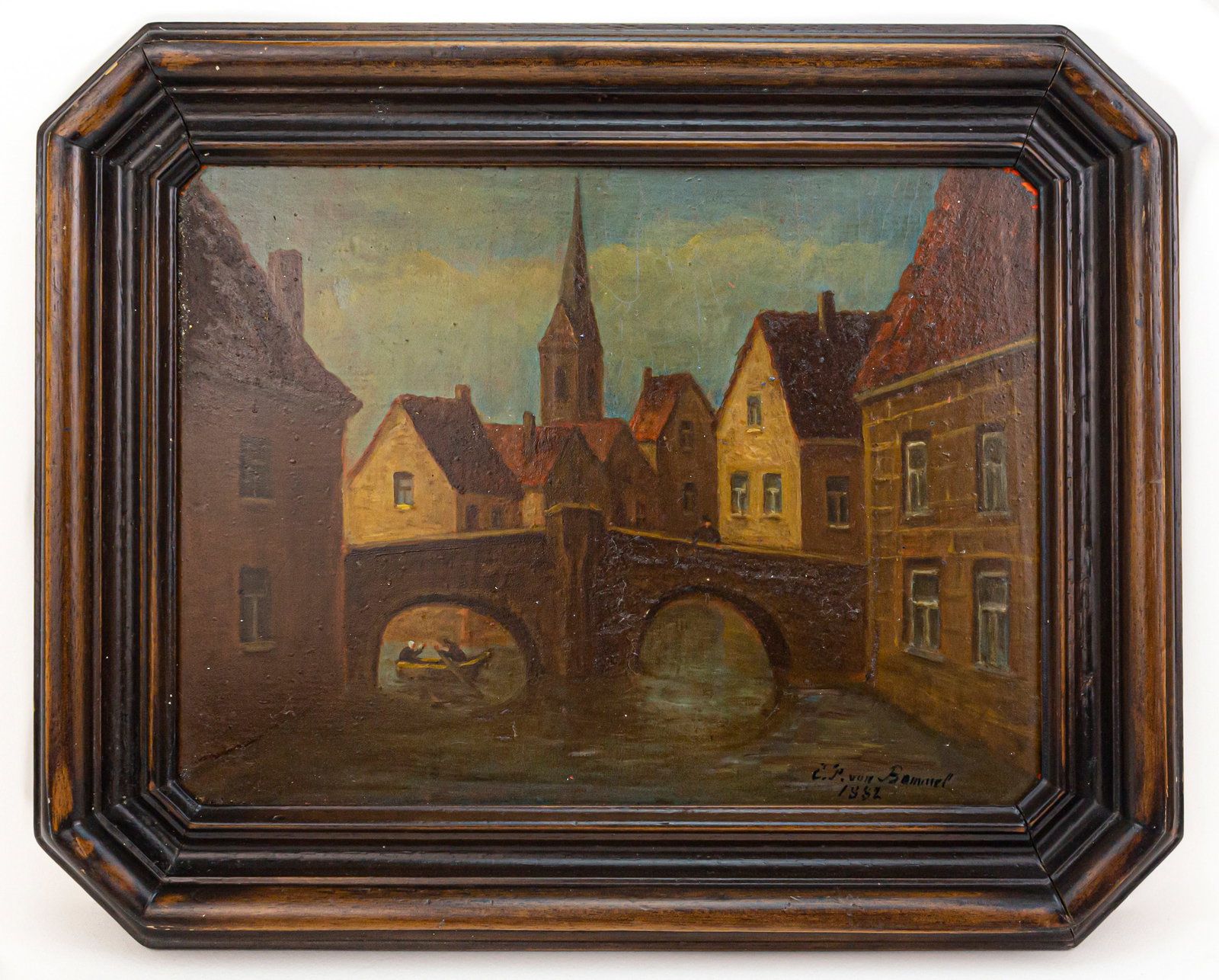 Elias Pieter van Bommel Dutch Framed Oil Painting (In Style of): This lot consists of a hand painted Oil on Wood rendered in style of the Dutch artist Elias Pieter van Bommel (1819-1890) Elias Pieter van Bommel was born in Amsterdam and studied at the Rijksacademie