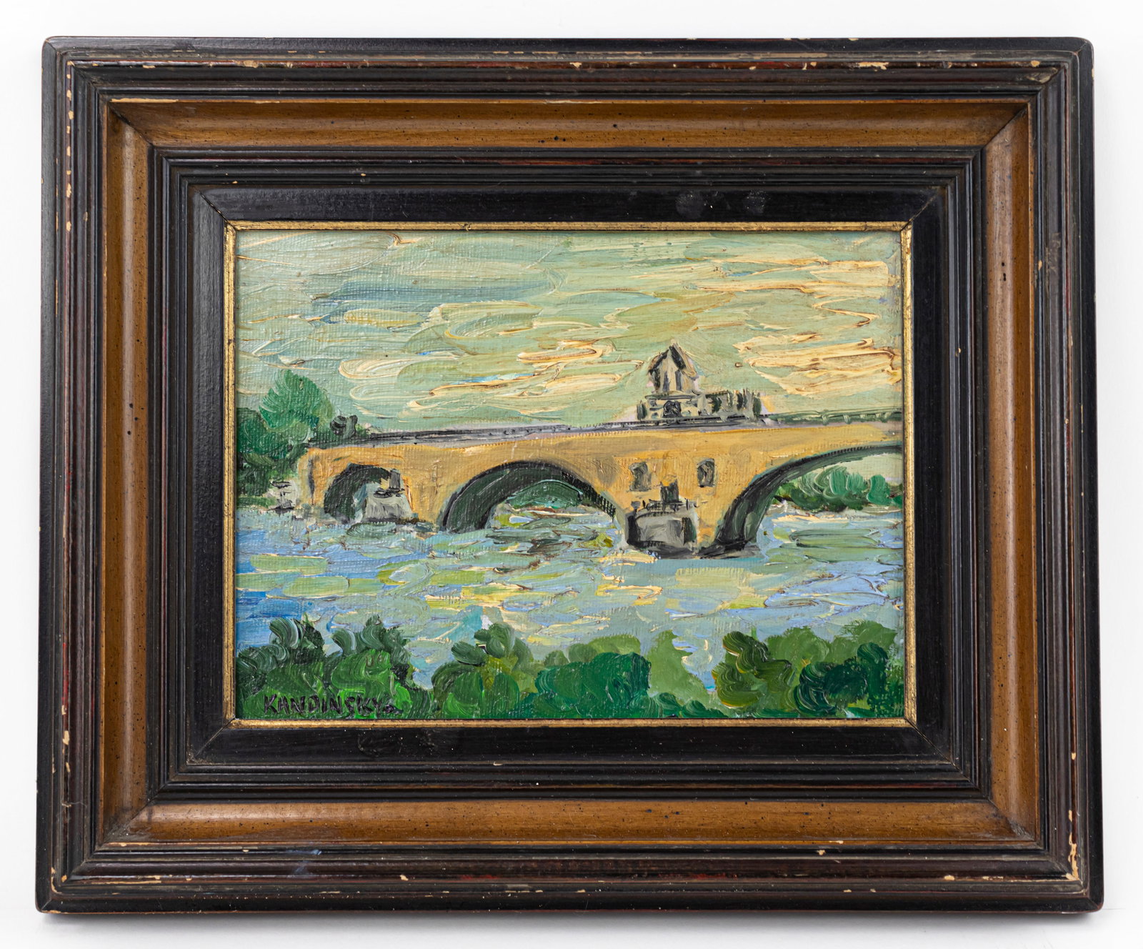 Wassily Kandinsky Oil Painting (In Style of): This lot consists of a hand painted Oil on Canvas rendered in style of the Russian painter and art theorist Wassily Kandinsky (1866-1944) Russian-born Wassily Kandinsky pioneered abstract art in the l