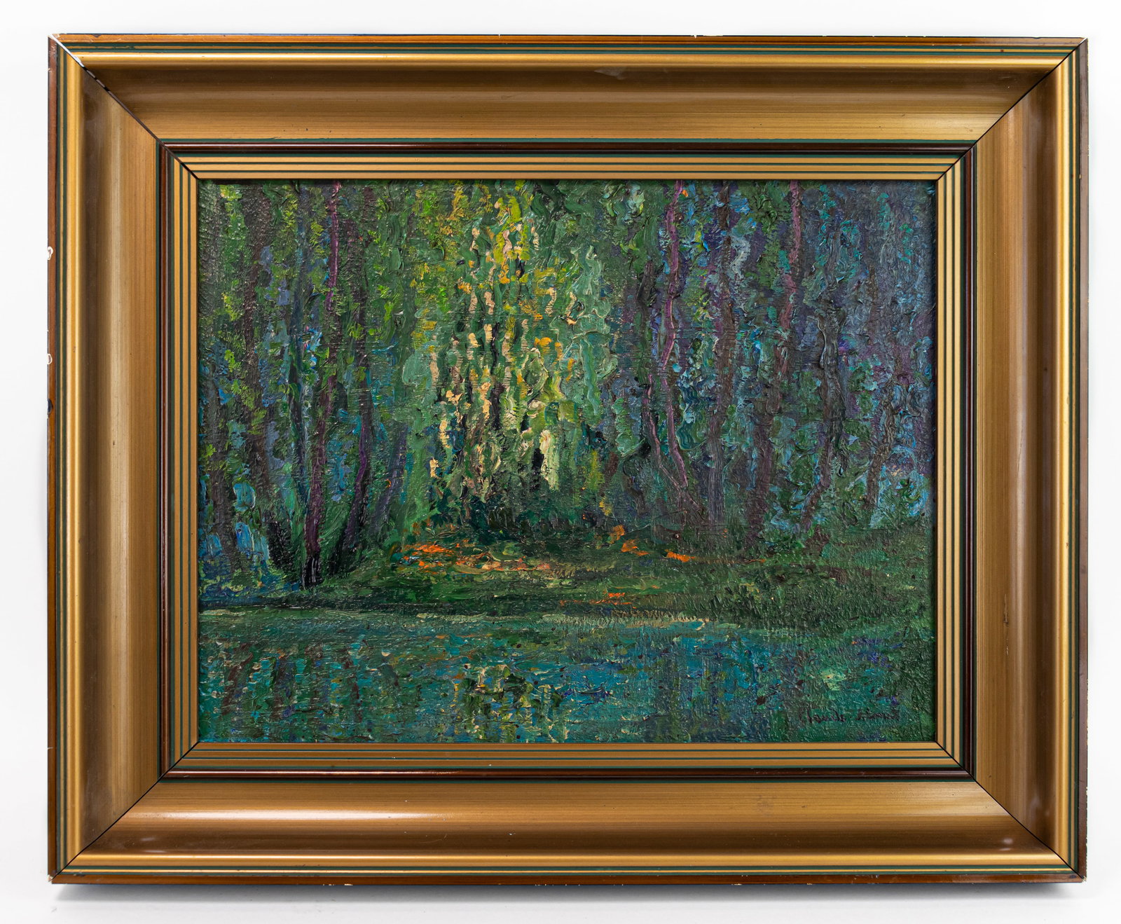Claude Monet French (Oil on Canvas Painting) In style of Renoir, Manet, Impressionist Era: This lot consists of a hand painted Oil on Canvas rendered in style of the French painter Claude Monet (1840-1926). Oscar-Claude Monet was a French painter, a founder of French Impressionist painting 