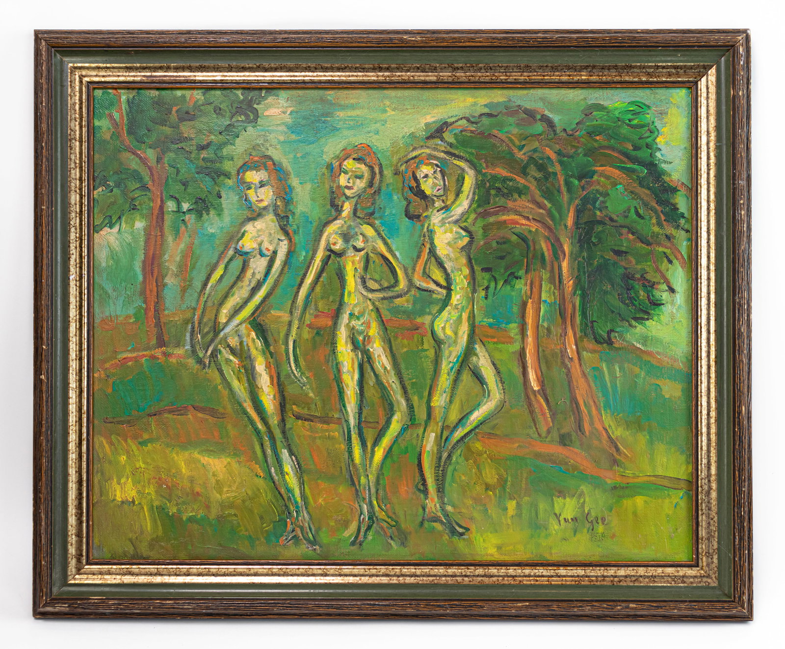 Yun Gee Chinese American Oil on Canvas (In Style of) (1 of 12)