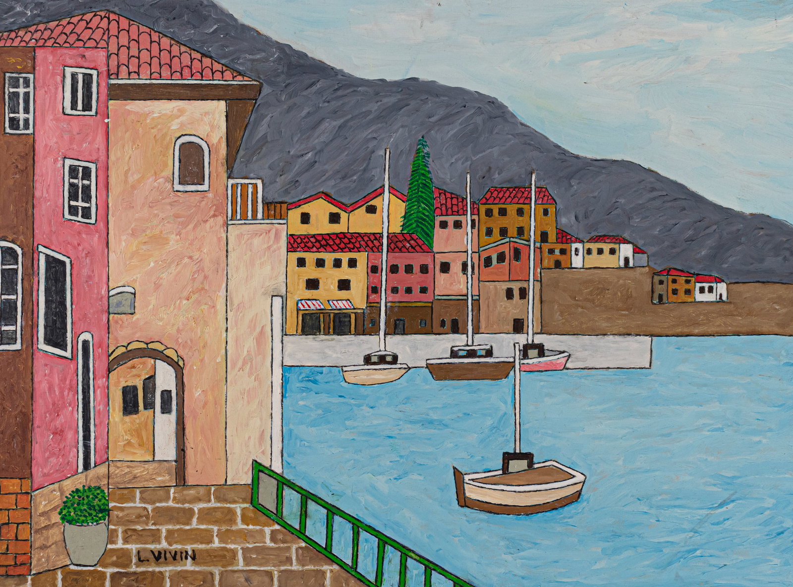 Louis Vivin French Primitivis Oil Painting on Canvas (in Style of) (1 of 10)