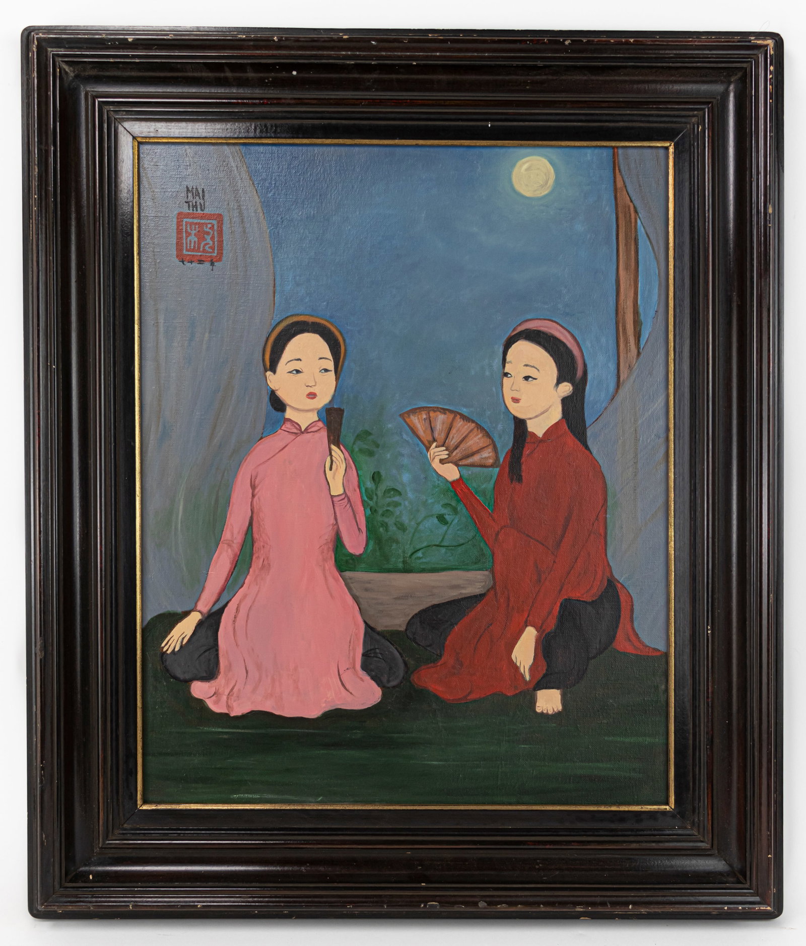 Mai Trung Thu Vietnamese French Oil Painting (Style of) (1 of 12)