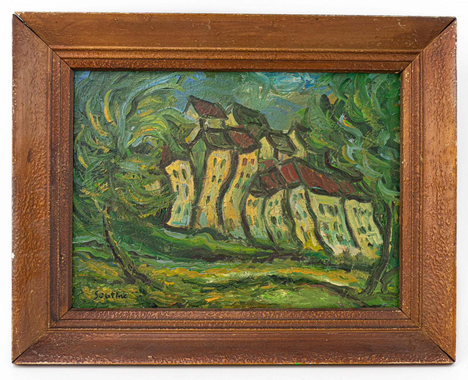 Chaim Soutine Russian Expressionist Painting (In Style of): This lot consists of a hand painted oil on canvas rendered in style of the Russian Expressionist painter Chaïm Soutine (1893-1943) Chaïm Soutine was a Russian painter who made a major contribution t