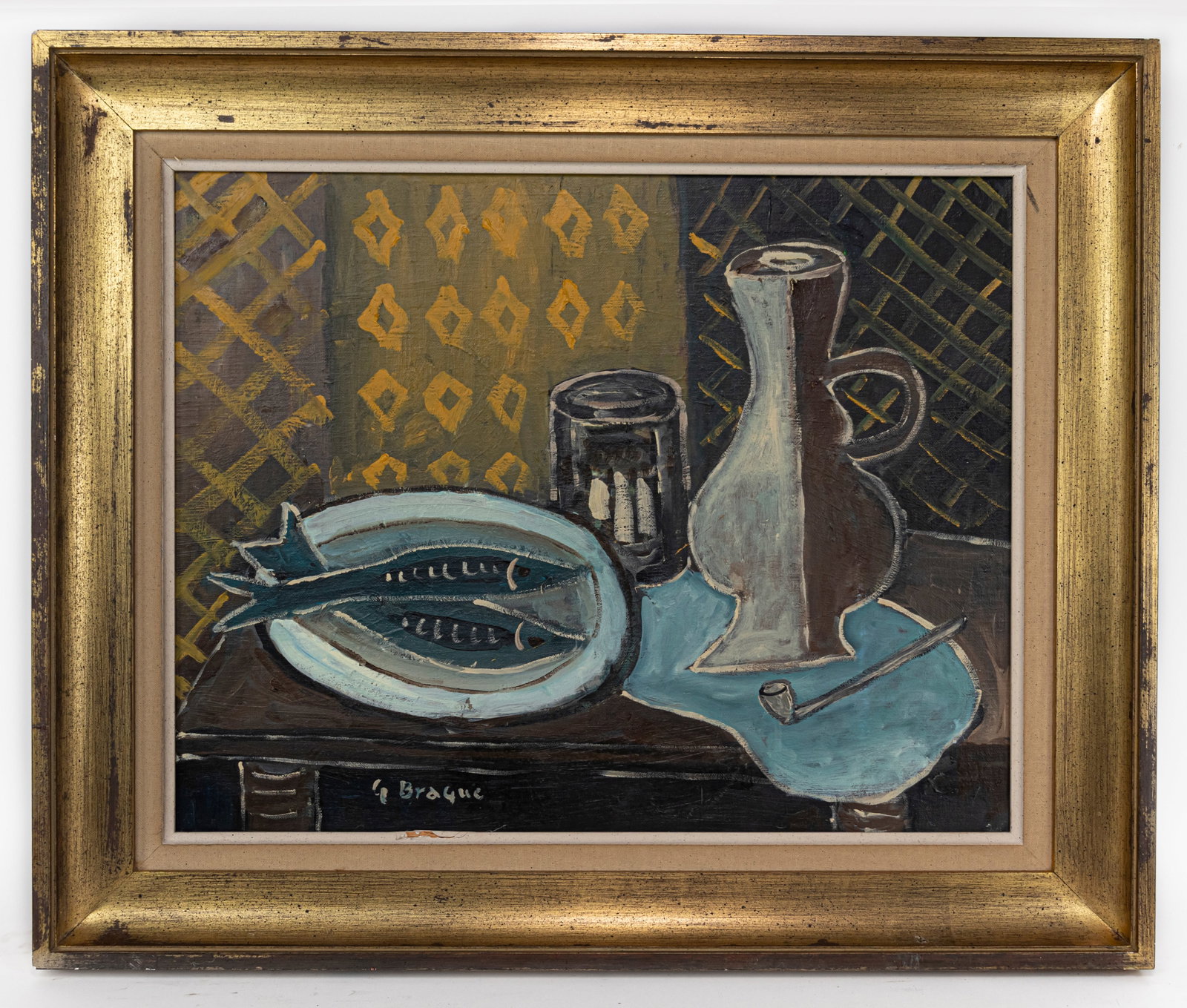 Georges Braque French (Oil on Canvas Painting) In Style of (1 of 13)