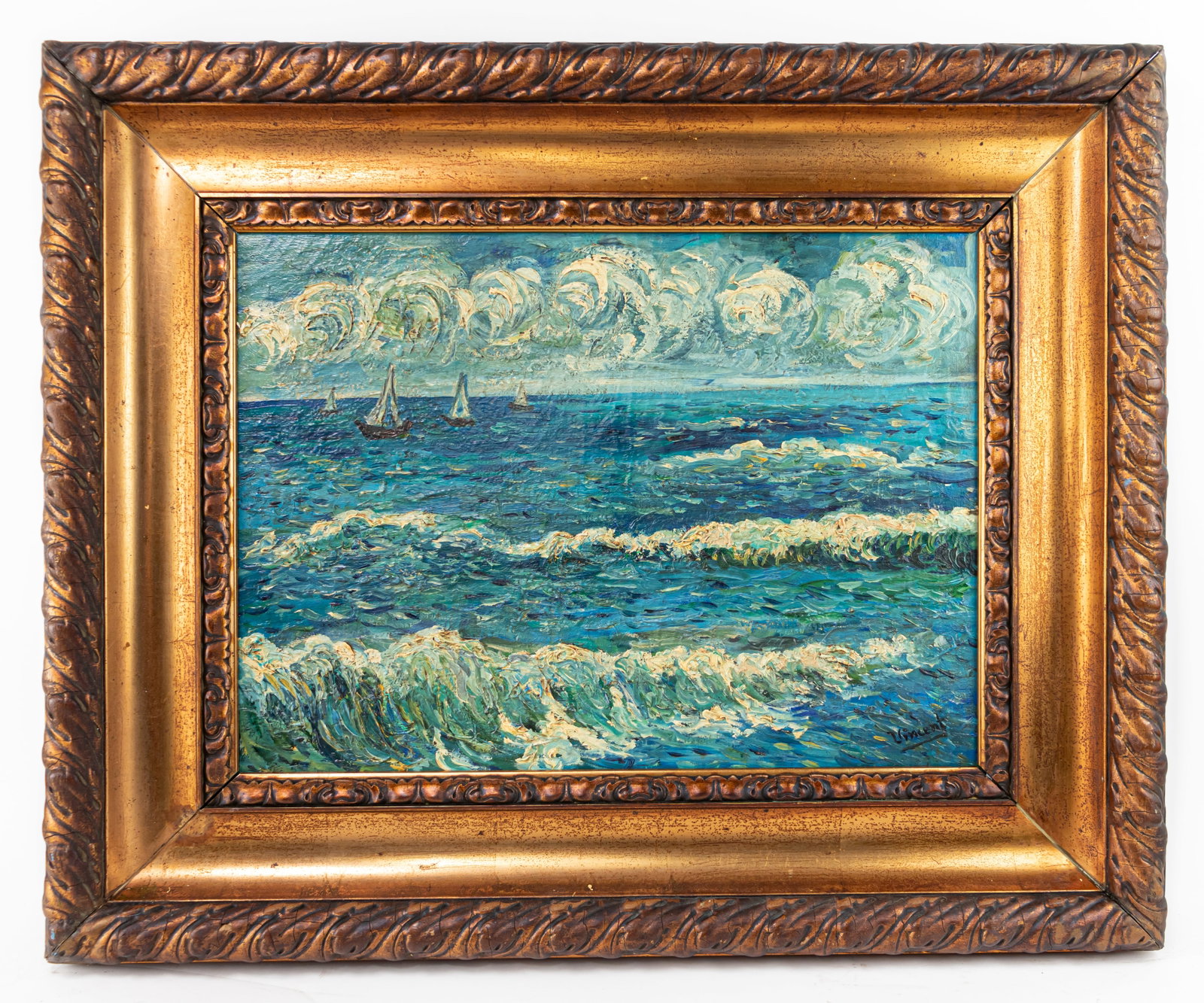 Vincent Van Gogh Dutch Framed Oil Painting on Canvas (In Style of) Monet, Degas, Cezanne era (1 of 16)
