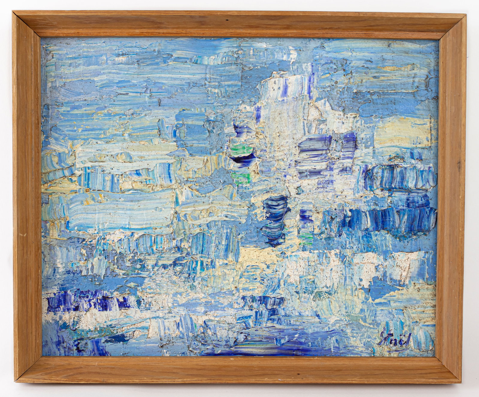 Nicolas de Stael Abstract Painting (In Style of): This lot consists of a hand painted Oil on Board rendered in style of the French-Russian painter Nicolas de Stael (1914-1955). He was a celebrated French painter known for his distinctly abstracted la