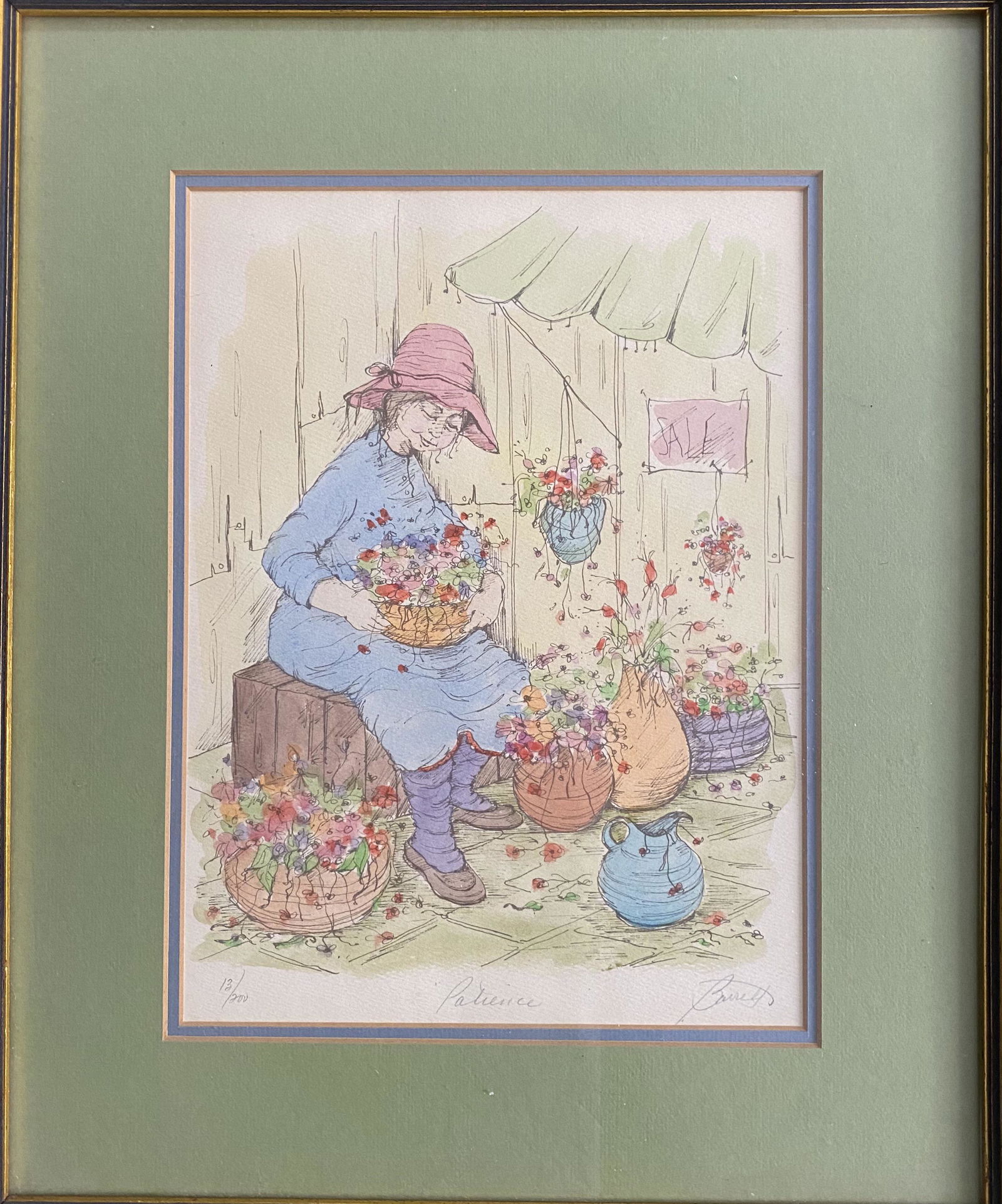 Mildred Barrett Lithograph Artist Proof, "Patience" (1 of 6)
