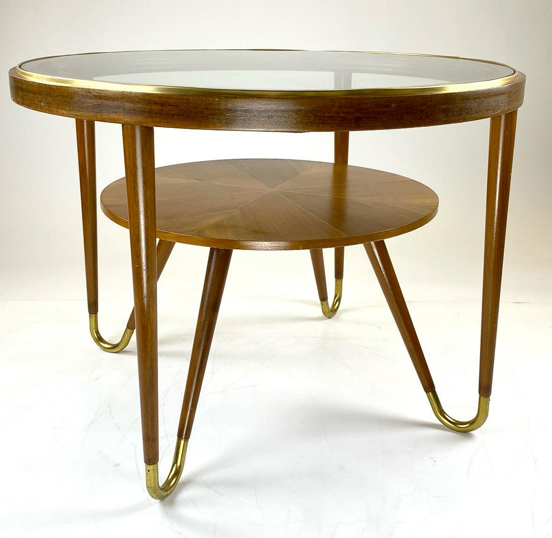 Italian Mid Mod Two Tier Round Coffee Table (1 of 11)