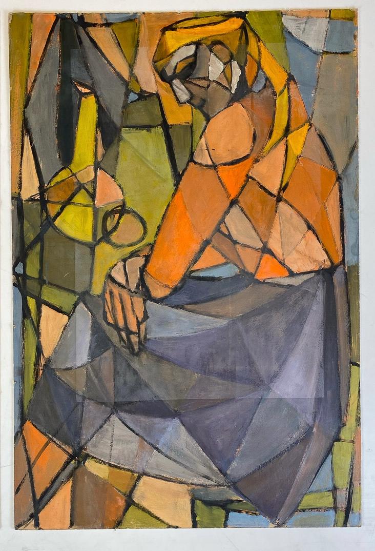 James Yoko Figurative Painting in Purples (1 of 8)