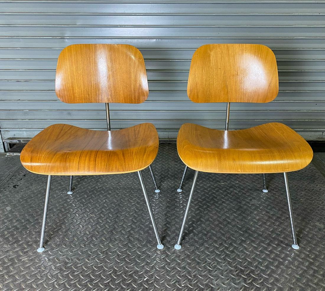 Pair Eames Herman Miller Molded Plywood Dining Chair (1 of 12)