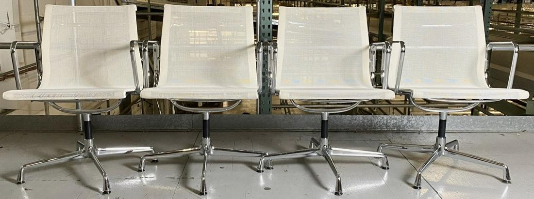 4 Eames by Vitra White Mesh Arm Chairs (1 of 14)