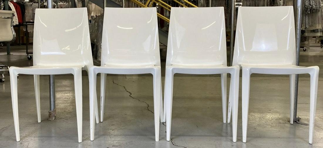 4 Bellini by Heller Stacking White Chairs (1 of 8)