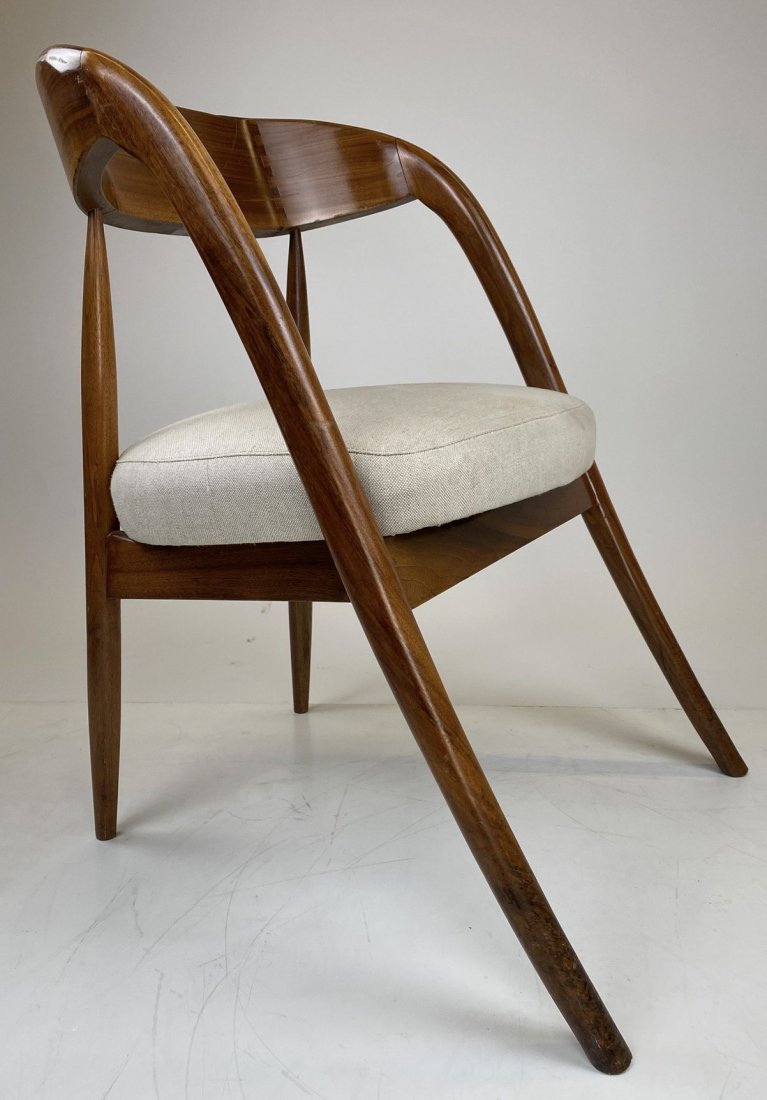 Wormley A Chair with White Upholstery (1 of 10)