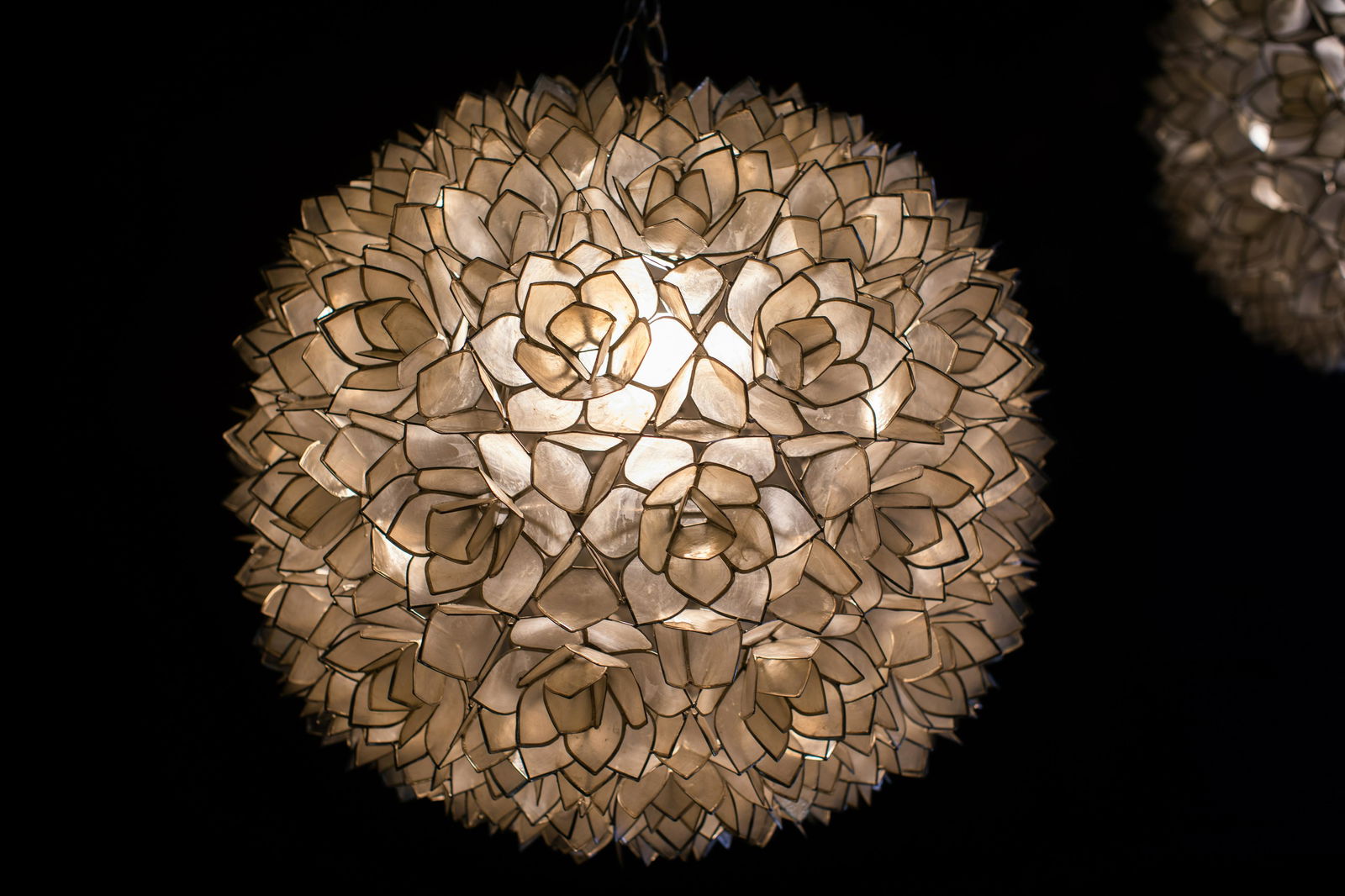 XL Capiz Shell Lotus Ceiling Pendant (1 of 20)