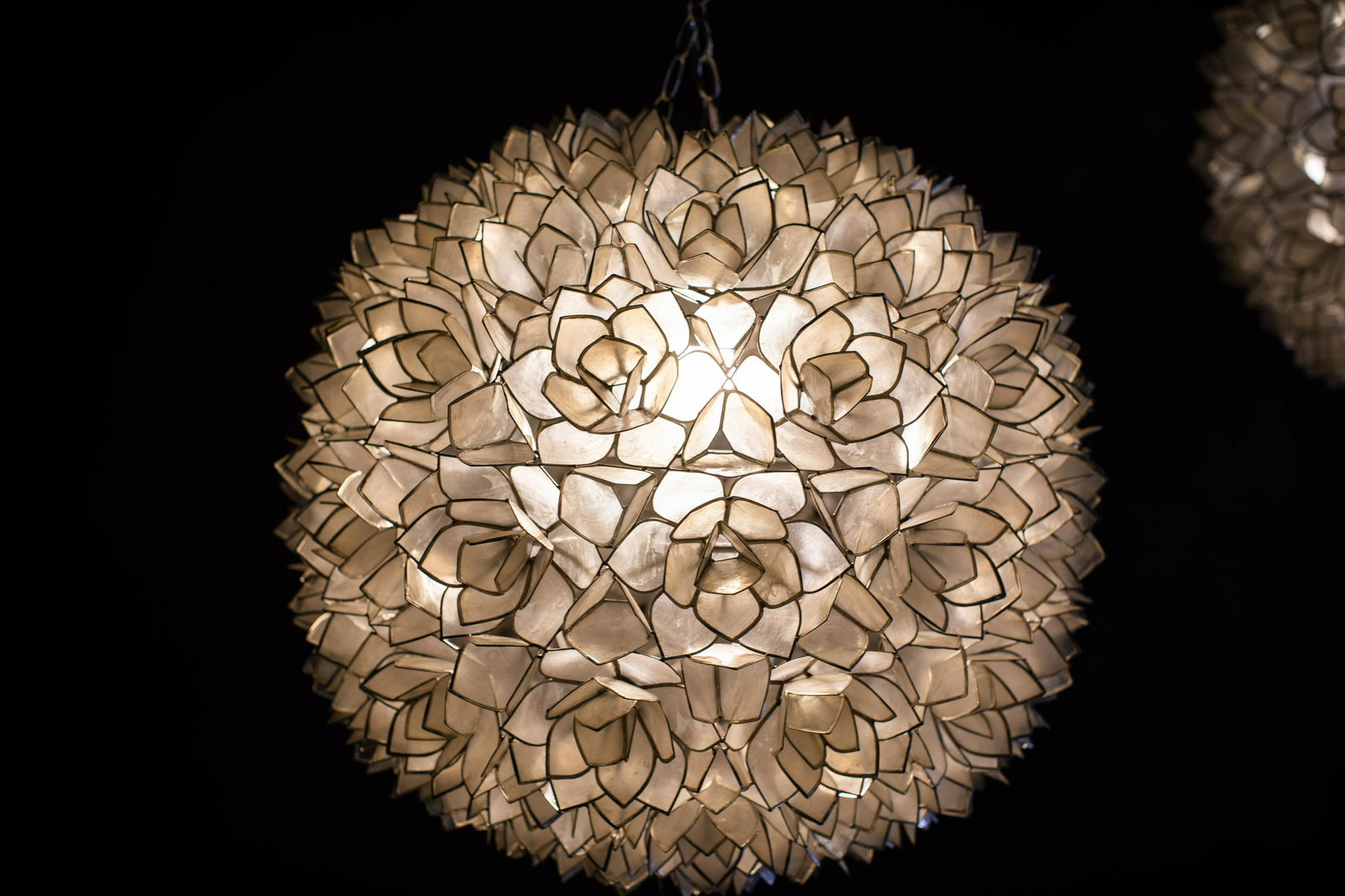 XL Capiz Shell Lotus Ceiling Pendant (1 of 11)