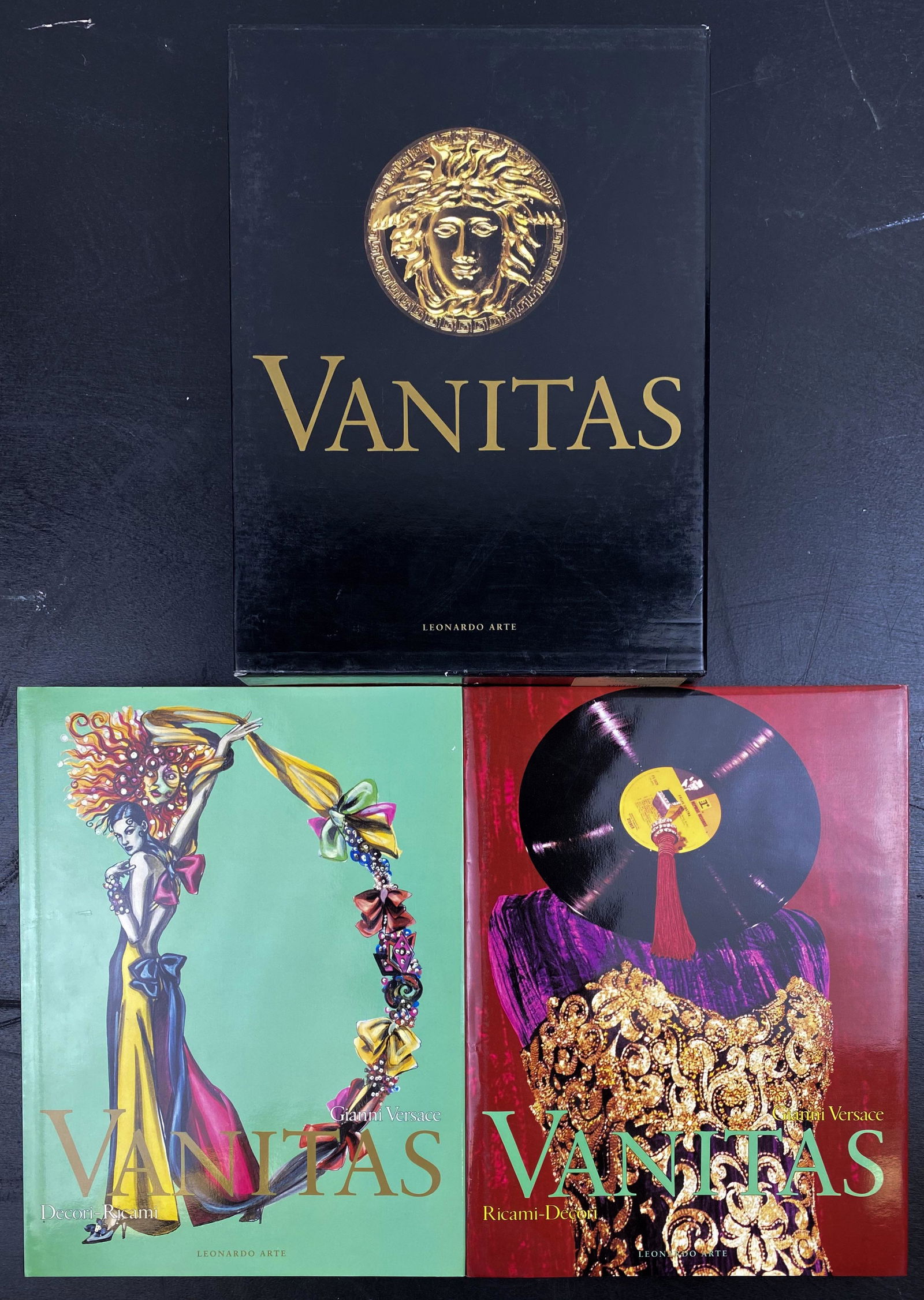Book - Gianni Versace, Vanitas, Second Edition by: Gianni Versace Vanitas - Two books in box cover - Decori - Ricami and Ricami - Decori by Leonardo Arte