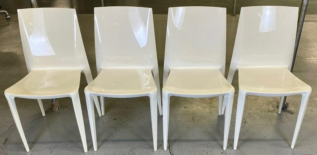 4 Bellini by Heller White Acrylic Chairs (1 of 8)