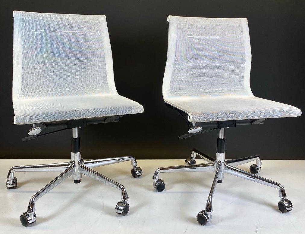 Pair of Vitra White Mesh Conference Chairs (1 of 12)