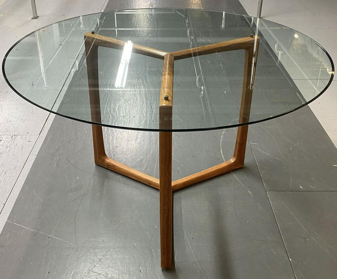 Ico Parisi Style Pedestal Table with Round Glass Top (1 of 13)