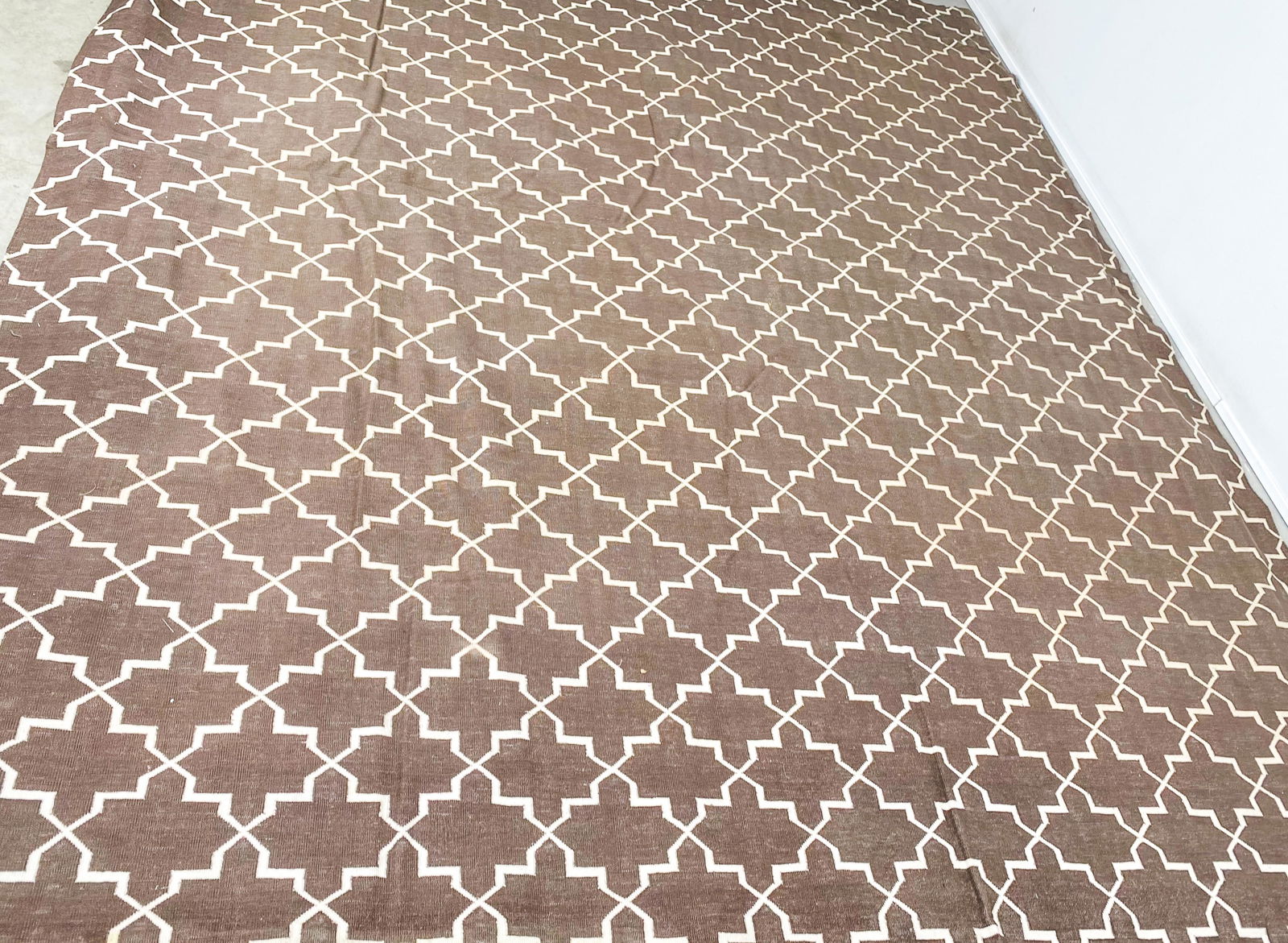 Room Size Hand Knotted Cotton Kilim Rug (1 of 8)