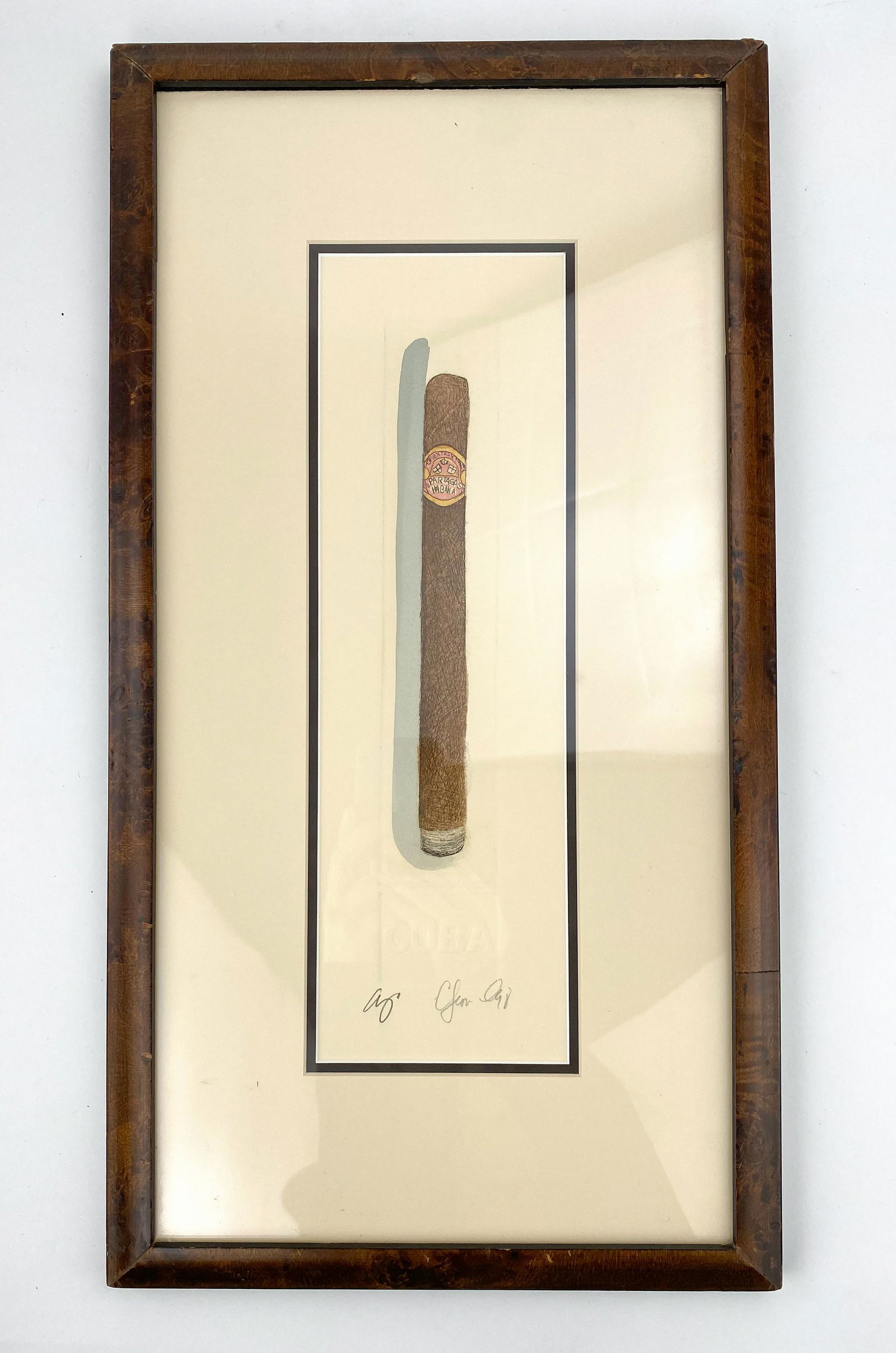 Etching, Signed, Framed Cuban Cigar (1 of 12)
