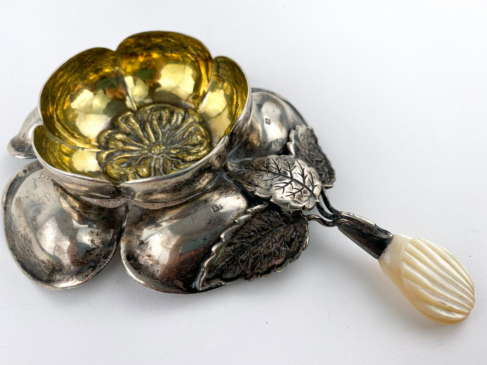 Antique Sterling Silver and Mother of Pearl Tea (1 of 15)