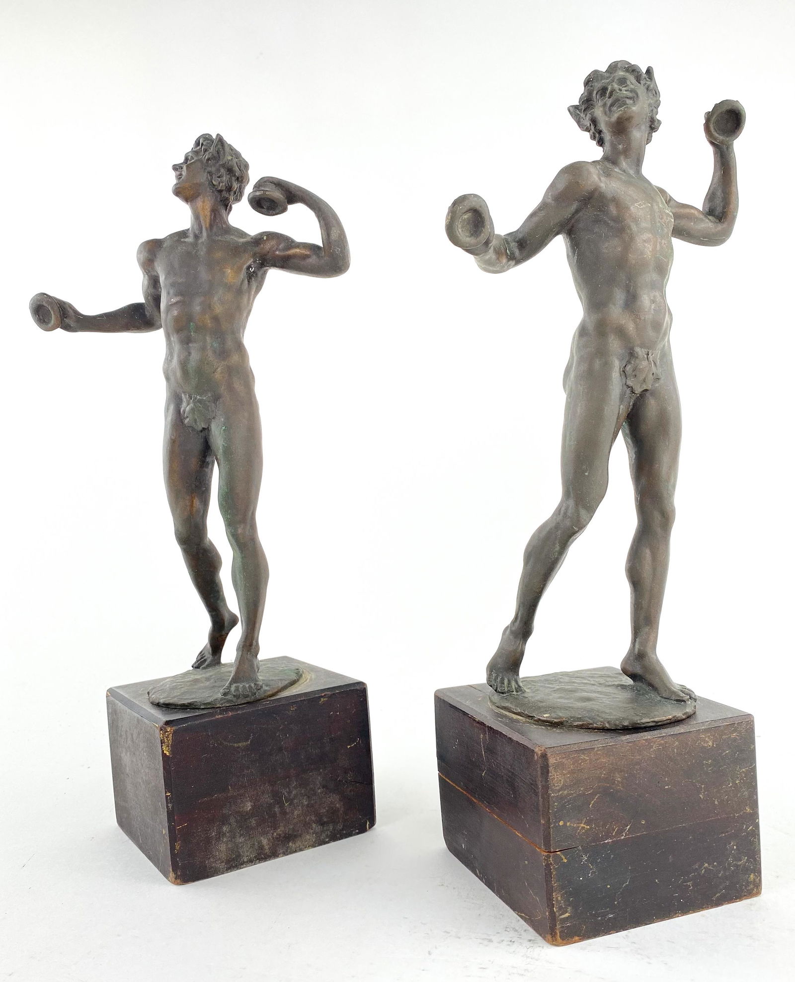 Pair of Antique Bronze Figures - Dancing Satyr (1 of 11)