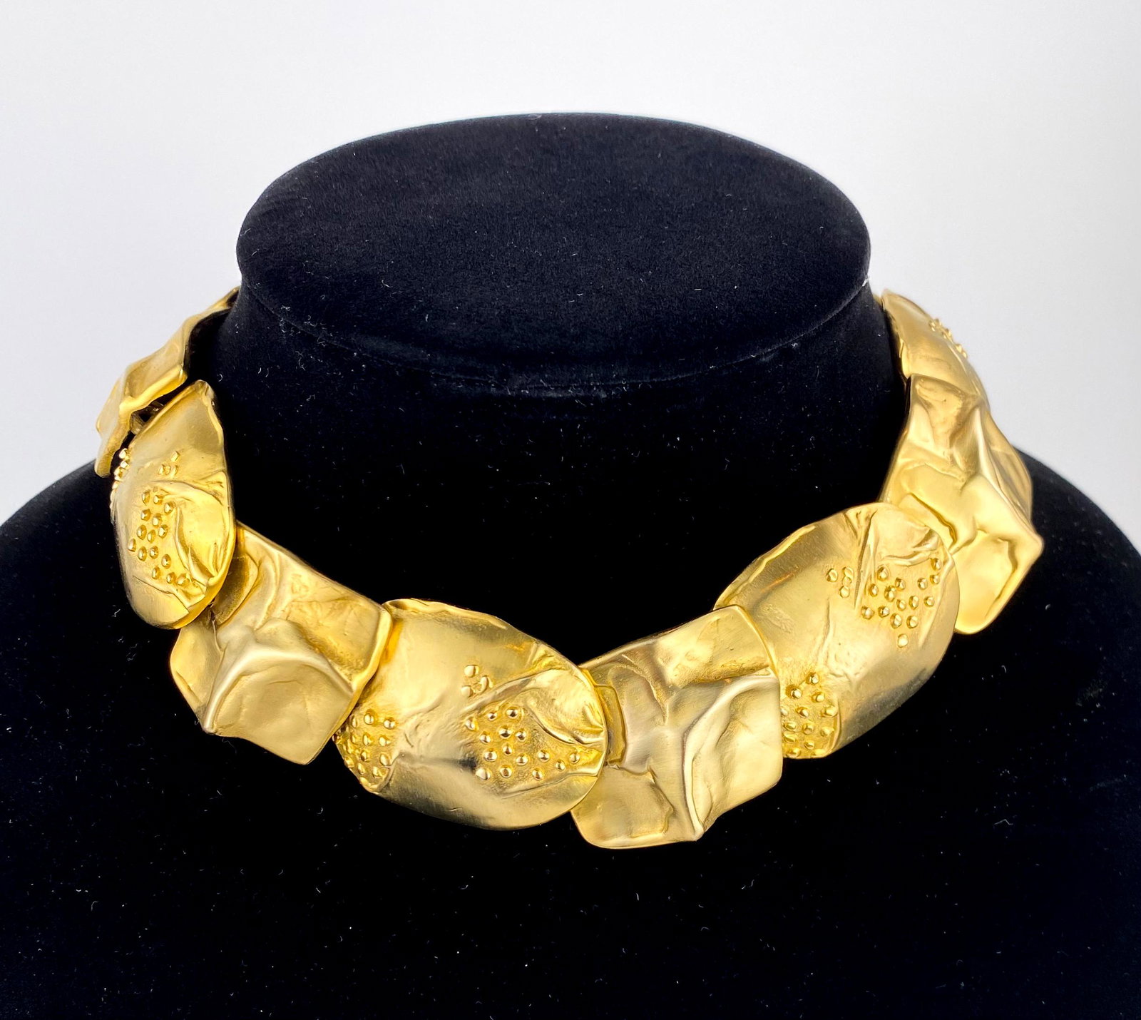 Kenneth J Lane Necklace: Amazing chunky gold tone collar necklace by Kenneth J Lane. New, with original tags.