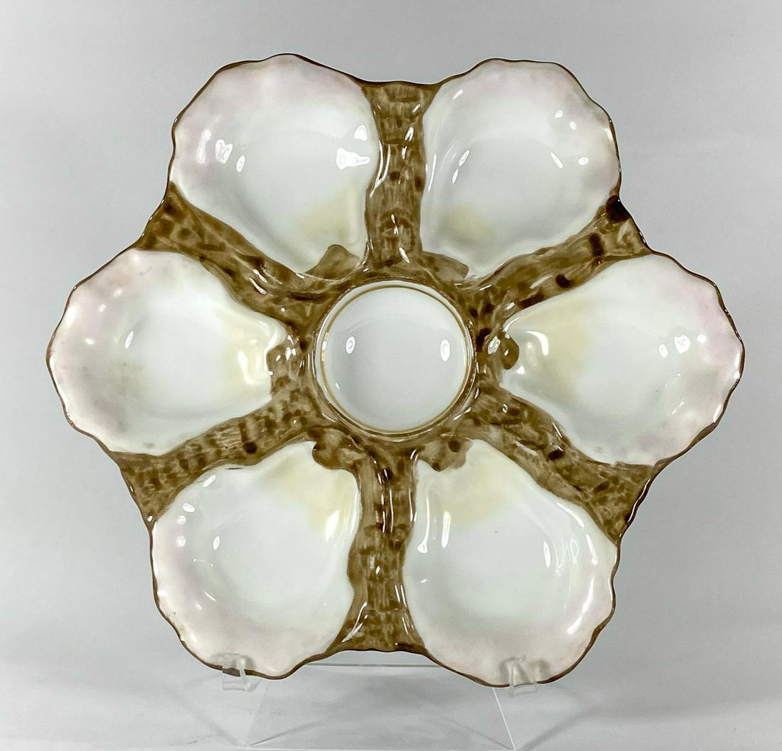 9 Antique Ceramic Oyster Serving Plates (1 of 19)