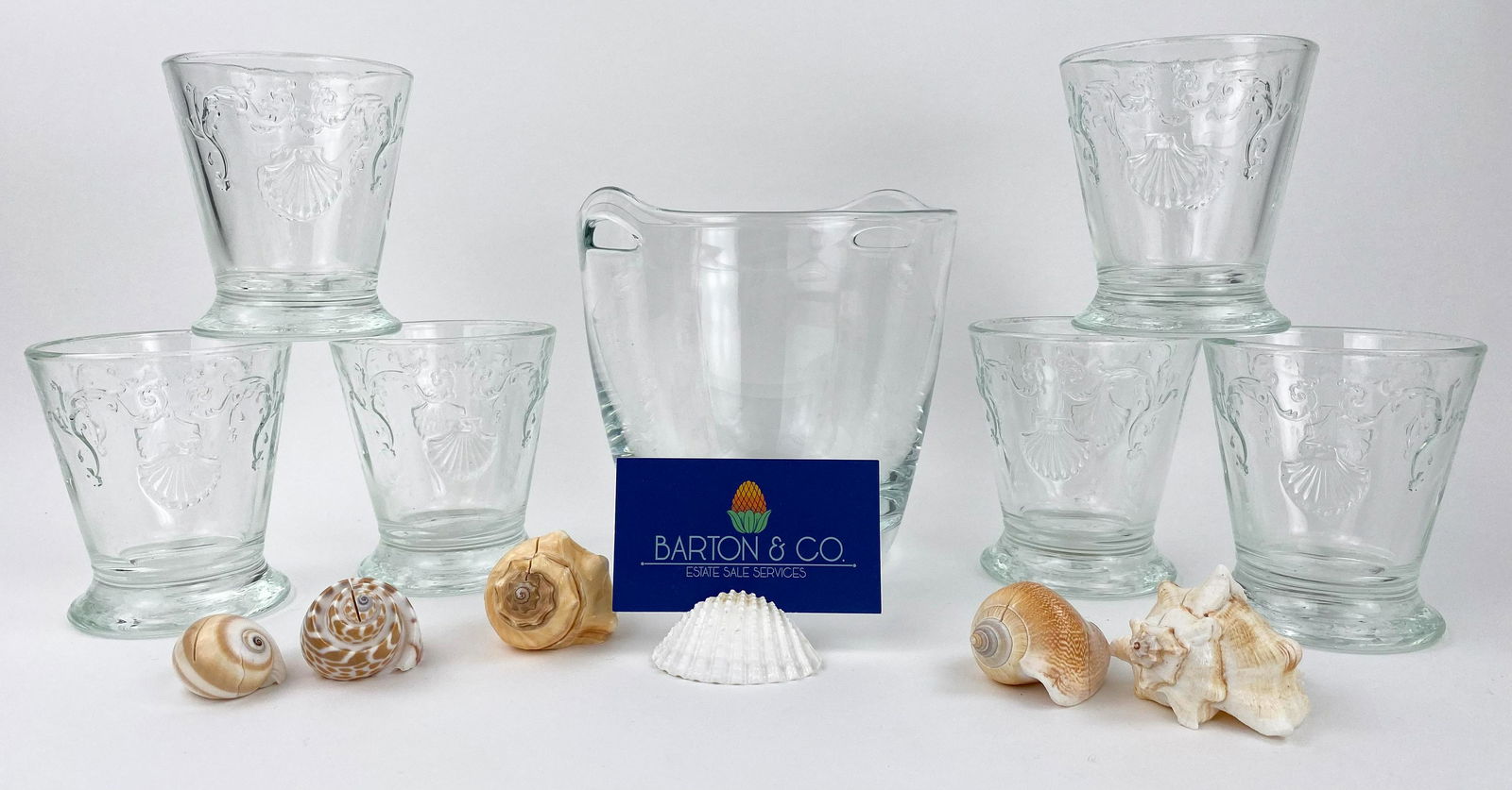 French Sea Life Glasses and Shell Place Cards (1 of 7)