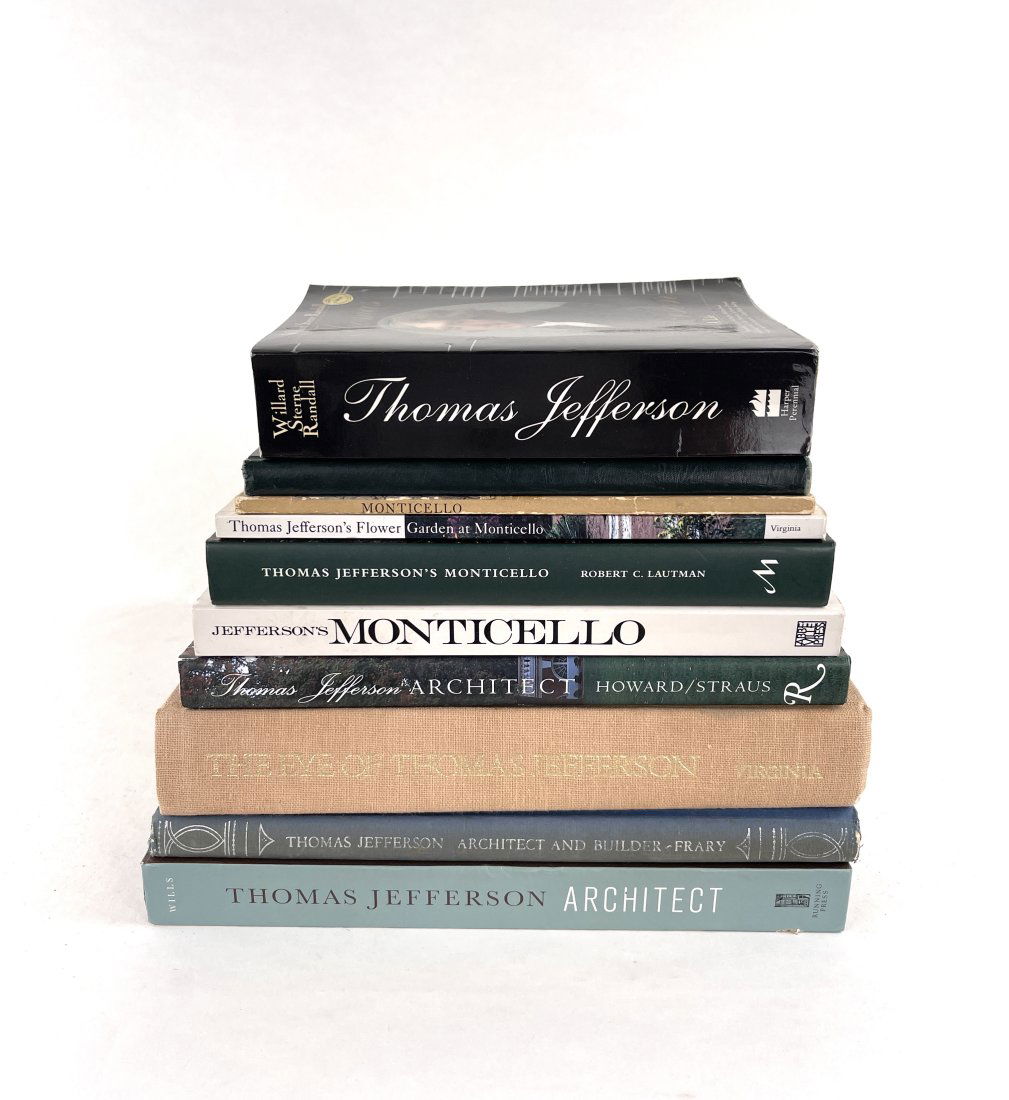 Thomas Jefferson Collection of Coffee Table Books: Ten books on Thomas Jefferson the architect and Thomas Jefferson's Monticello. A collection of essays and color photography showcasing this extraordinary American home. Featuring essays written by sch