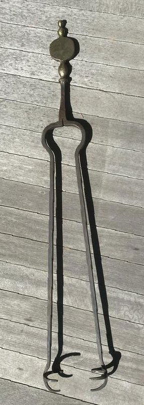 Large, Antique, Hand forged, hand made Firplace Tongs (1 of 12)