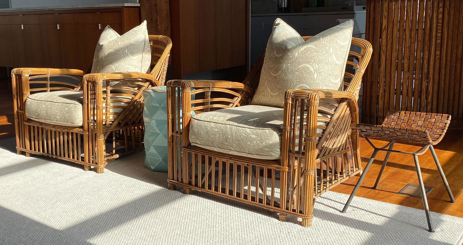 Stick Rattan President's Lounge Chairs by McGuire (1 of 20)