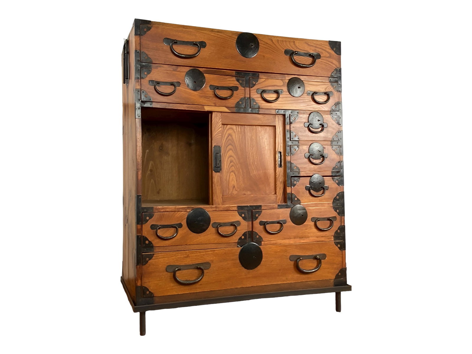 Tall Japanese Elm Choba Tansu Chest (1 of 19)