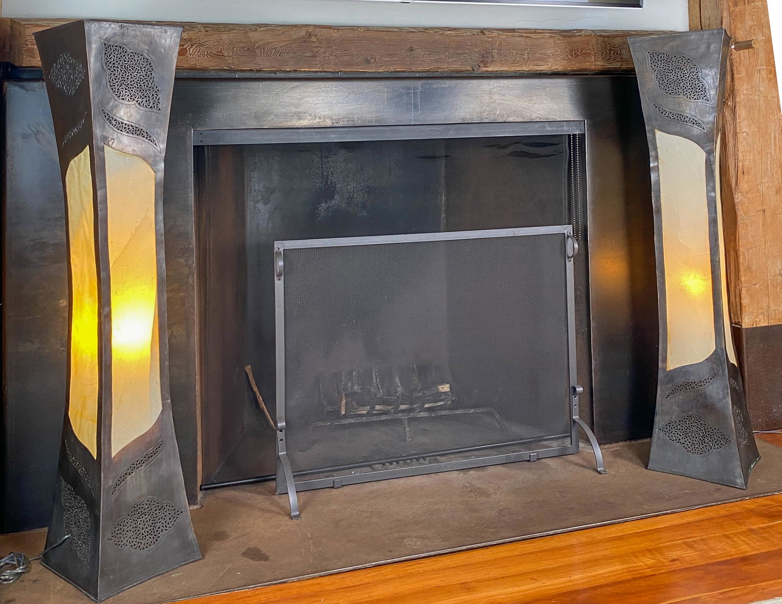 Moroccan Hourglass Metal Floor Lamps (1 of 16)