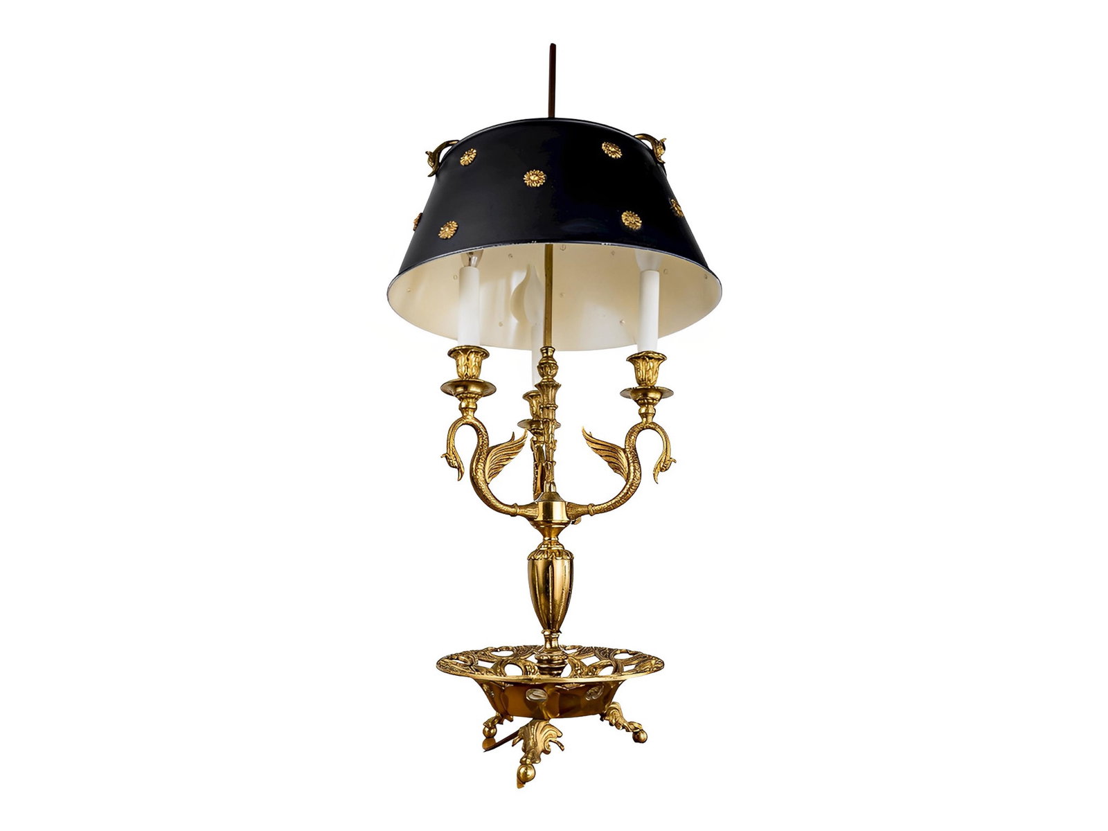 Swan Bouillote Lamp With Tole Shade (1 of 11)