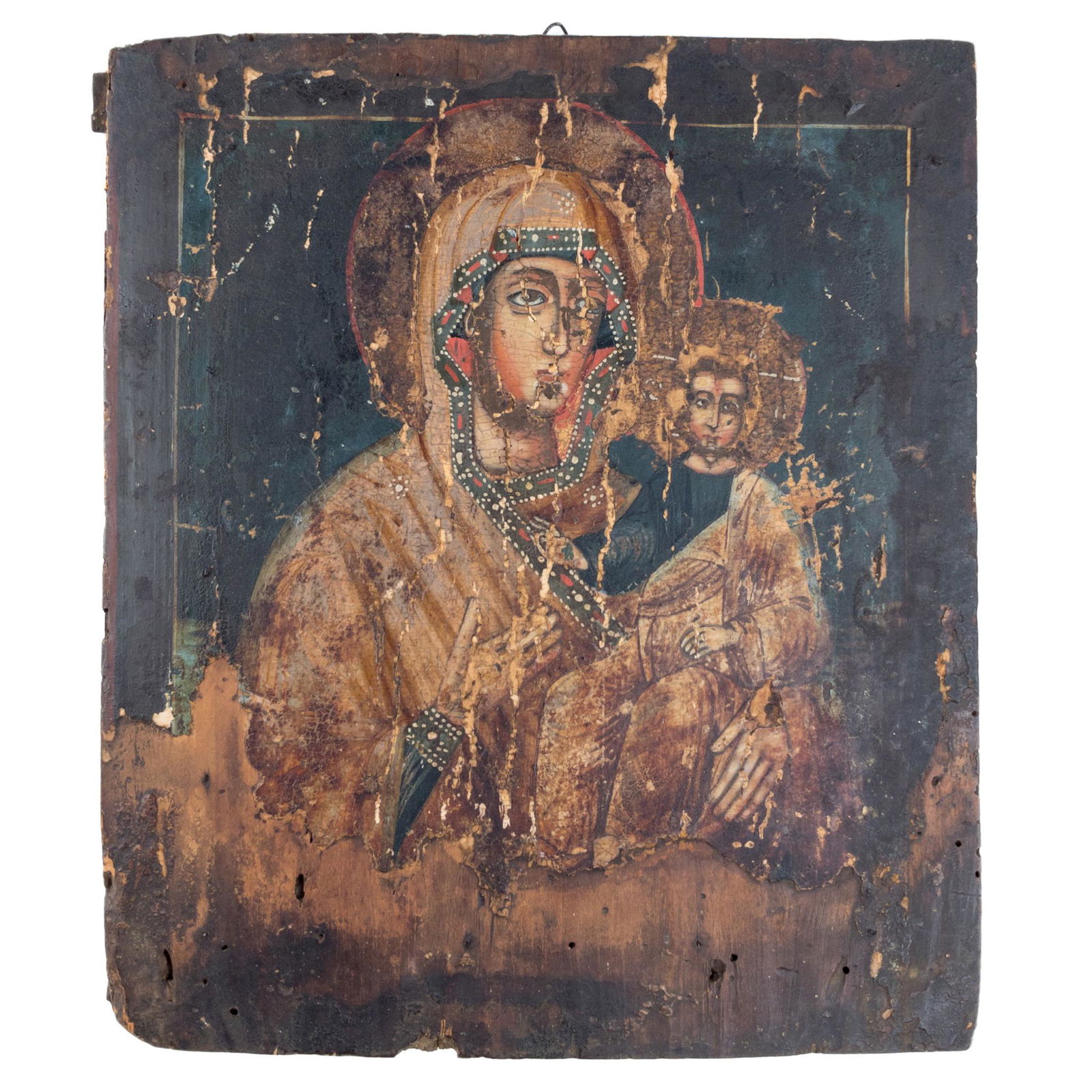 18th C Russian Orthodox Icon of Madonna and Child (1 of 6)