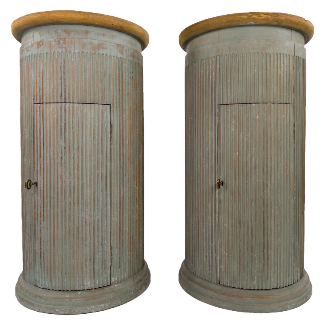 Pair Fluted Pedestal Columns with Door (1 of 17)