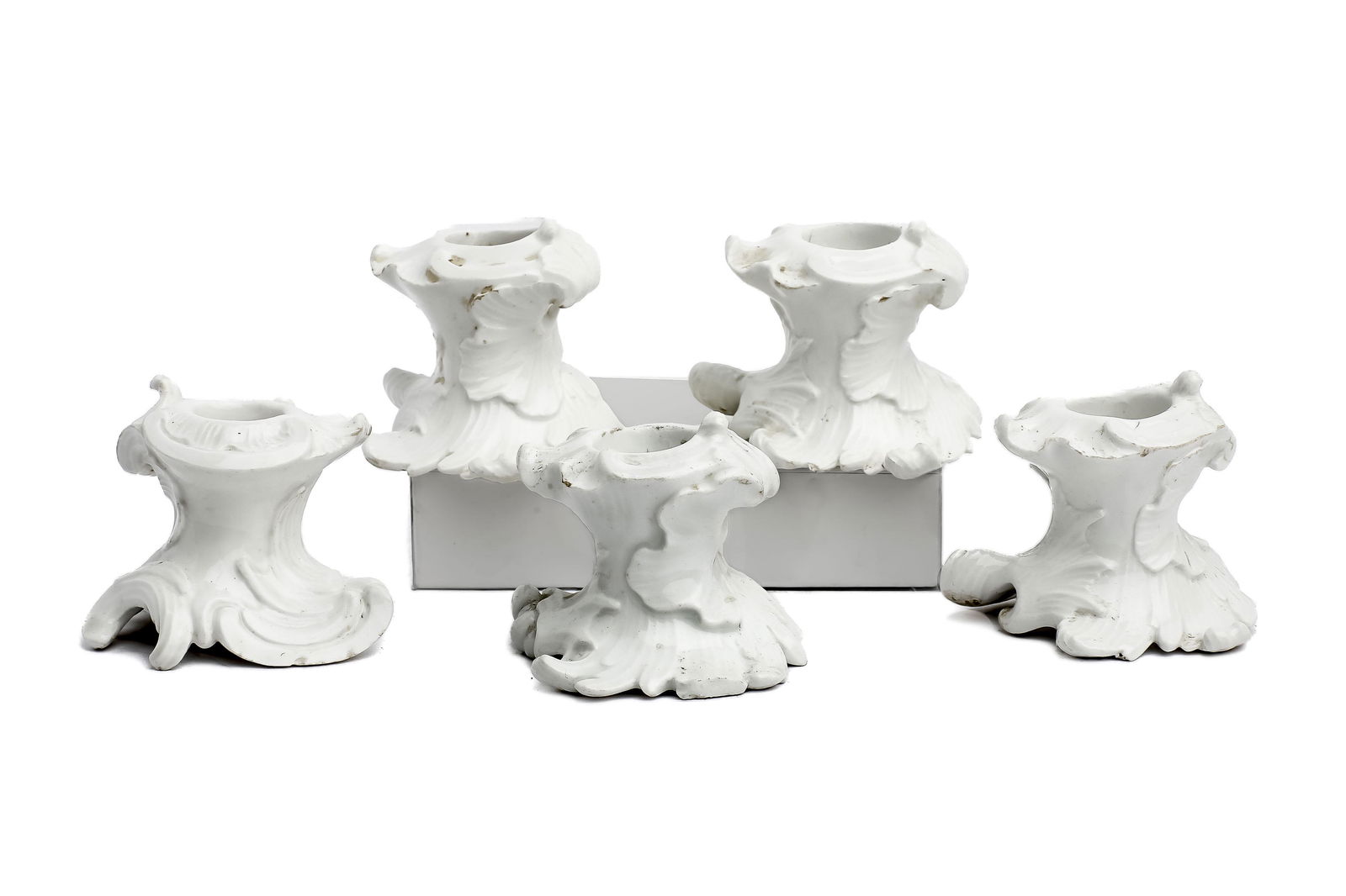 Royal Vienna White Porcelain Candle Holders, ca. 1890s (1 of 17)