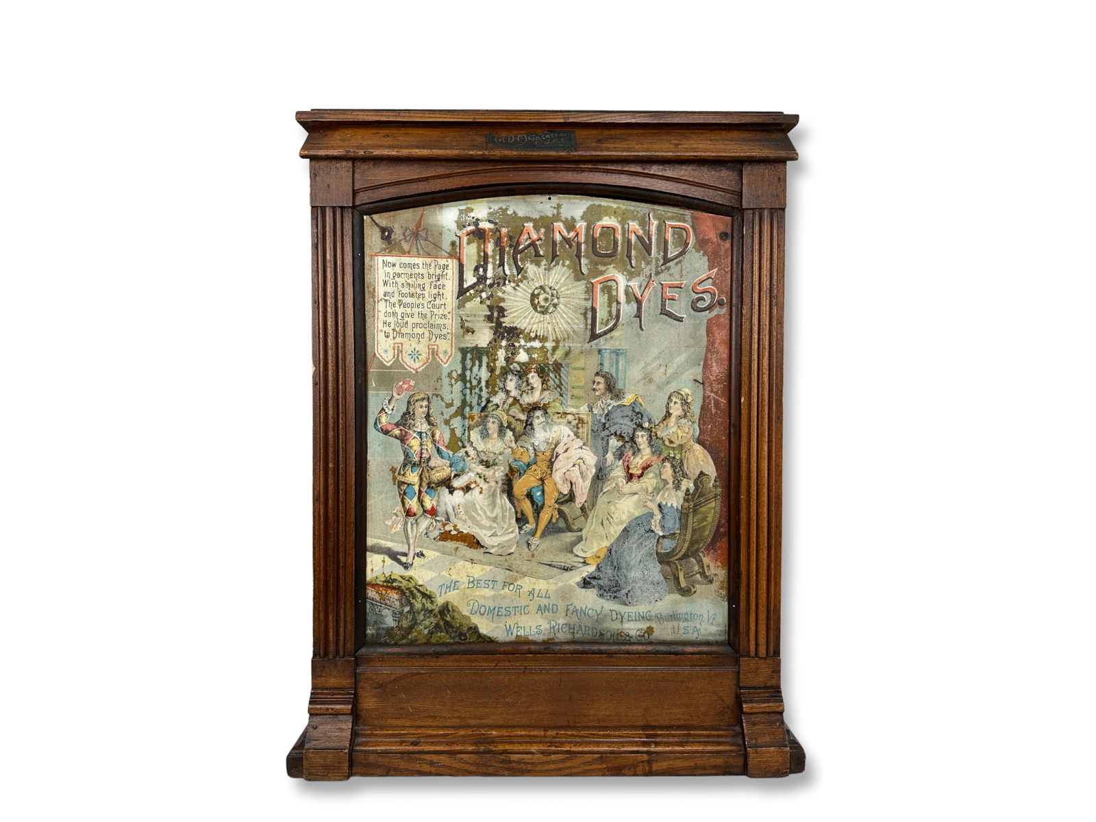 Spectacular Antique Wells Richardson & Co. Diamond Dyes Display Cabinet (1 of 12)