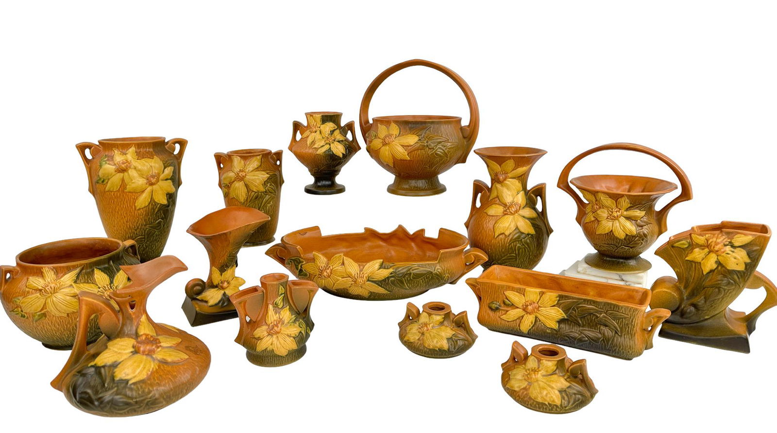 Extravagantly Large Clematis Roseville Pottery Collection (1 of 20)