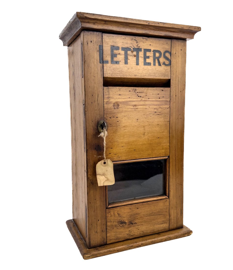 Antique Pine Wood Letter Box (1 of 20)
