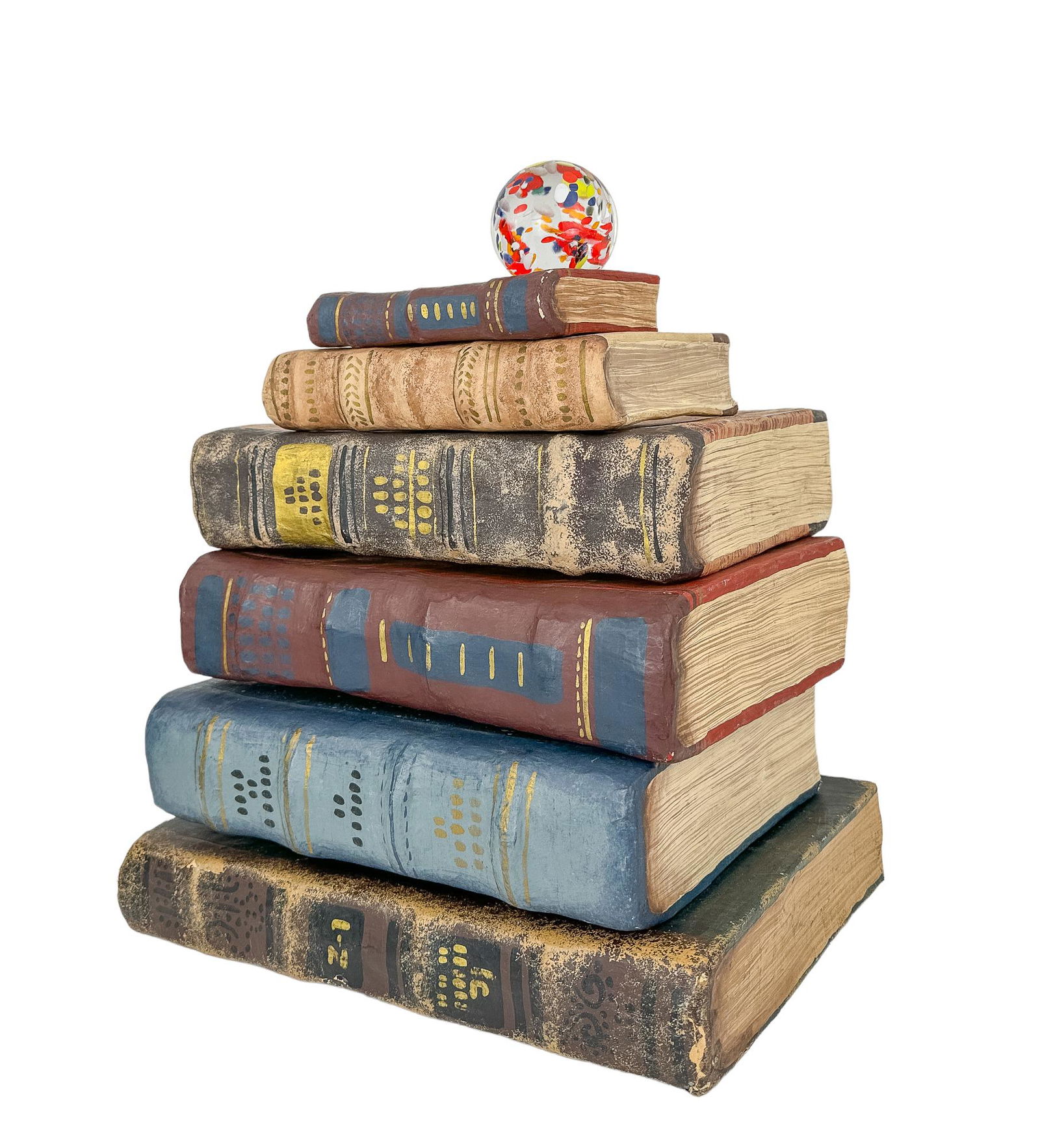 6 Large Vintage Paper Mache Decorative Books Oject (1 of 16)