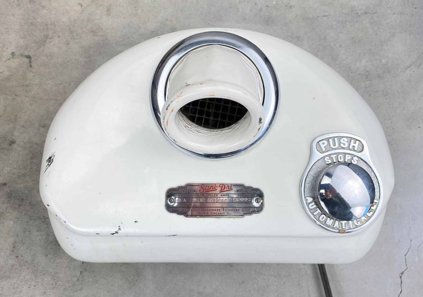 Vintage Mid Century Ceramic Wall Hand Dryer "Sani-Dri" (1 of 10)