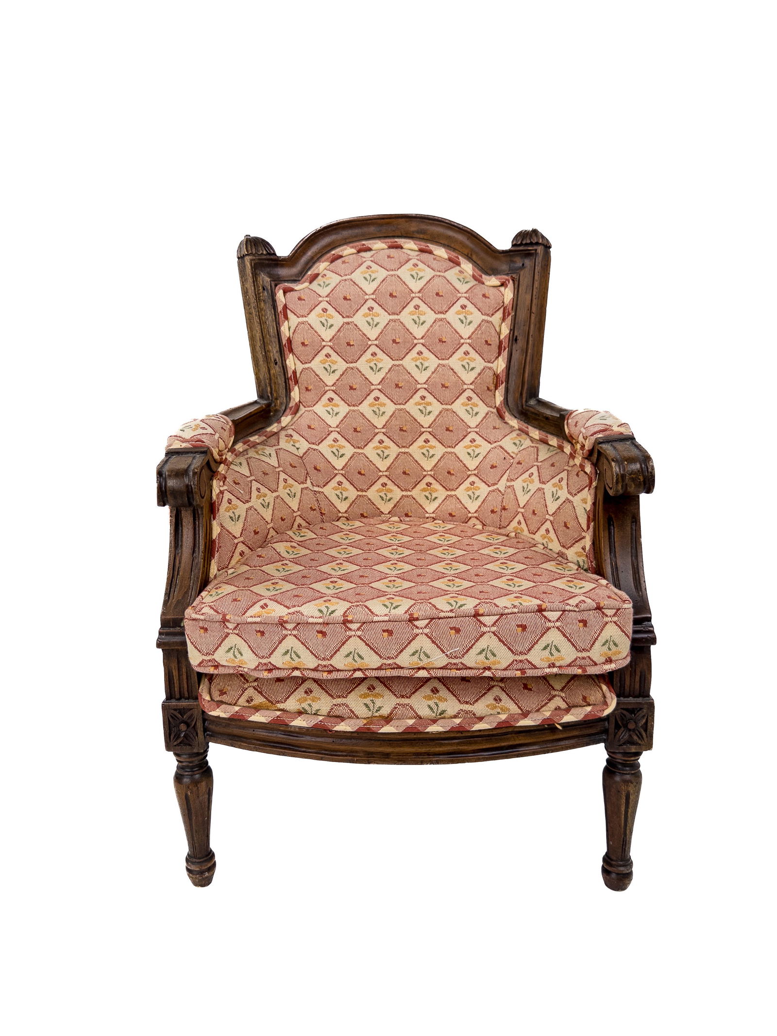 Miniature Victorian Louis XVI Style Upholstered Child's Armchair (1 of 14)