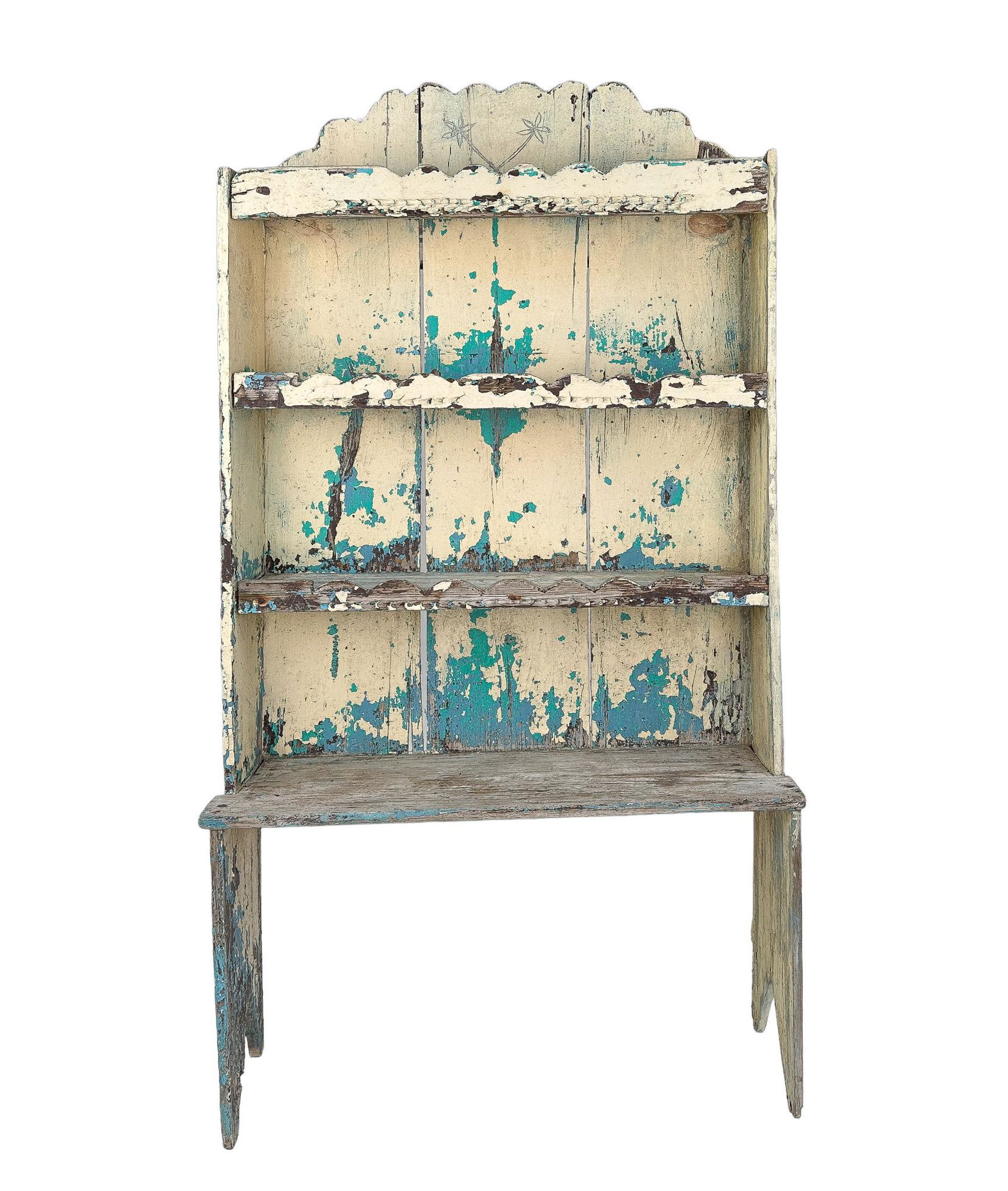 Antique 19th C Stepback Open Self Cupboard (1 of 15)