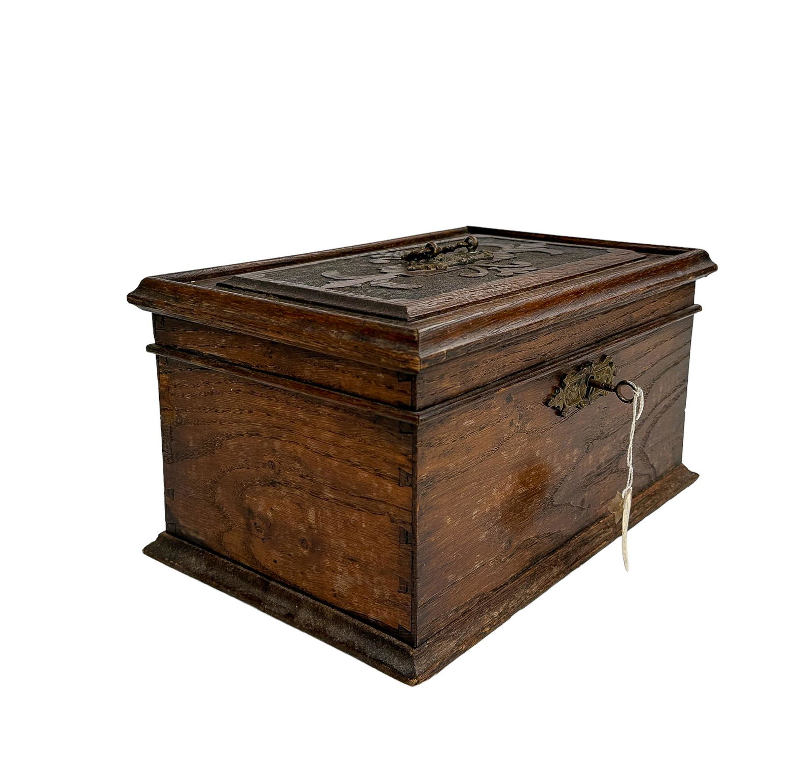 Beautiful Antique Victorian Wooden Lockbox (1 of 13)